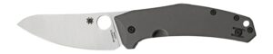 Spyderco C211TIP SpydieChef Salt 3.32" Folding Plain LC200N Blade Satin Titanium Handle Includes Pocket Clip
