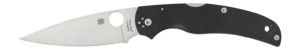 Spyderco C244GP Native Chief Lightweight 4.02" Folding Plain Stonewashed CTS BD1N SS Blade/Black Textured FRN Handle Includes Pocket Clip