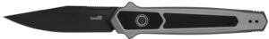 Kershaw 7951 Launch 17 Automatic 3.50" Folding Clip Point Plain Black Cerakote S35VN Blade, Gray Anodized w/Black G10 Inlays Aluminum Handle, Includes Pocket Clip