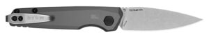 Kershaw 7551 Launch 18 Automatic 2.79" Folding Spear Point Plain Stonewashed CPM 154 SS Blade, Gray Anodized w/Black Oxide Hardware Aluminum Handle, Includes Pocket Clip