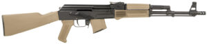 Arsenal SAM7R-62FDEM SAM7R  7.62x39mm 10+1 16.25" Black Chrome Lined Steel Barrel, Black Steel Receiver, Fixed Flat Dark Earth Synthetic Stock & Polymer Grip
