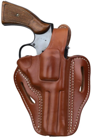 1791 Gunleather RVHX2CBRR RVHX-2 OWB Size 02 Classic Brown Leather Fits Up to 4" Barrel, K/L-Frame, Belt Slide Right Hand