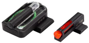 HiViz SG320FD21 FastDot  H3 Sight Set for SIG P320 Red Fiber Optic Front Sight-Green Tritium Rear Sight