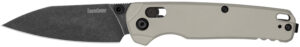 Kershaw 6105 Bel Air 3" Folding Reverse Tanto Plain Blackwash CPM MagnaCut Steel Blade, Bright Nickel Cerakote Aluminum Handle