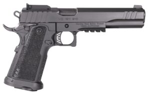 Girsan 395075 Witness2311 10mm Auto 15+1 6" Black Steel Barrel, Black Optic Ready/Serrated Steel Slide, Black Polymer Frame w/Beavertail & Picatinny Rail, Black Checkered Polymer Grip, Ambidextrous