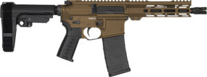 CMMG 30AF20AMB Banshee MK4 300 Blackout 30+1 8" Black Nitride Medium Taper Threaded Barrel, EML 7" M-LOK Handguards, Midnight Bronze Cerakote Aluminum Picatinny Rail Receiver, CMMG Zeroed Grips