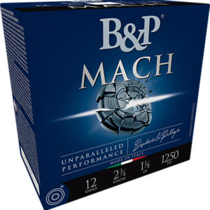 B&p Ammunition 12B1F2L8 Mach LV 12Gauge 2.75" 1oz 8Shot 25 Per Box/10 Case