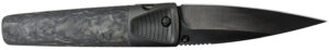 Cold Steel CSFL42CLD Caledonian 60 4.25" Folding Spear Point Plain Black Matte PVD CPM 20V SS Blade, Forged Carbon Fiber Handle