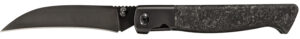 Cold Steel CSFL39SHB Spectre Hawksbill 3.80" Folding Talon Point Plain Black Matte PVD CPM 20V SS Blade, Forged Carbon Fiber Handle