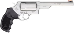 Taurus 2-441069T Judge Compact 45 Colt (Long Colt)/410 Bore 5 Shot 6.50" Matte Stainless Steel Barrel, Cylinder & Frame, Black Ribber Grip, Transfer Bar Safety, Exposed Hammer