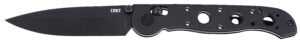 CRKT M16-03XK M16 03XK EDC 3.57" Folding Spear Point Plain Black EDP D2 Steel Blade, Black Grivory Handle