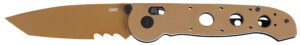 CRKT M16-14XD M16 14XD 3.97" Folding Tanto Part Serrated FDE TiNi 1.4116 SS Blade, FDE G10 Handle