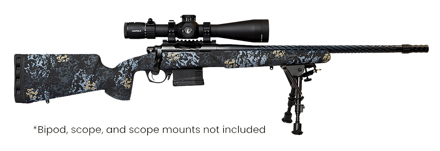 Horizon Firearms RF017S392214T19 Vandal Prime 7MM PRC 22" Black Spiral Fluted Threaded Barrel, Drilled & Tapped Receiver, Textured Iota EKO Carbon Fiber Stock
