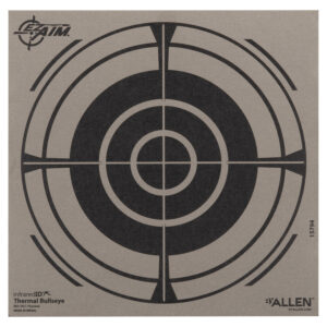 Allen 15794 Thermal Target Bullseye Hanging Paper 8" x 8" Black/Gray