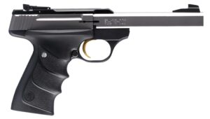 Browning 051409490 Buck Mark Standard *CA Compliant 22 LR 10+1 5.50" Slab Side Barrel, Stainless Serrated SS Slide, Matte Black Aluminum Frame, Finger Grooved Black Ultragrip RX Grip