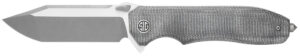 Sig Sauer Knives VA9SBT Validus 3.78" Folding Modified Tanto Plain Dark Acid Stonewash/Satin M390 Steel Blade, 4.76" Salt & Pepper Canvas Micarta Handle