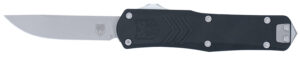 CobraTec Knives SBLKFSXGEN3DNS FS-X Gen III Small 2.75" OTF Drop Point Plain Stonewashed D2 Steel Blade, 3.88" Aluminum Handle