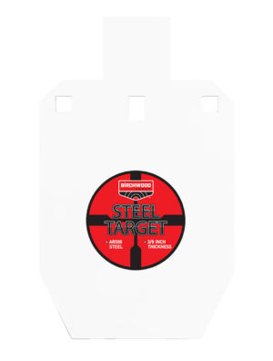 Birchwood Casey BC-47661   Pistol/Rifle Black/Red/White Steel Silhouette 0.38" Thick Hanging