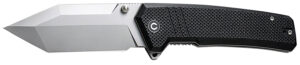 Civivi Knives C23024-1 Bhaltair 3.98" Folding Tanto Plain Stonewashed 14C28N Steel Blade, Black Textured G10 Handle