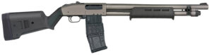 Mossberg 50221 590M  12 Gauge 10+1 18.50" Tungsten Gray Cerakote Barrel & Steel Drilled & Tapped Receiver, Magpul SGA Black Synthetic Stock