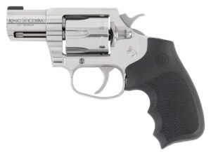 Colt Mfg KCOBRASB2RBBS King Cobra 357 Mag 6rd Shot 2" Stainless Steel Barrel, Cylinder & Frame, Black Hogue Overmolded Grip, Exposed Hammer, DA/SA