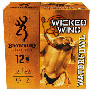 Browning Ammo B193421232 Wicked Wing 12Gauge 3" 1 1/4oz 2Shot 25 Per Box/10 Case