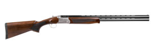 Girsan Balikli Blue Label 410 Bore Break Open 2.50" 2rd 26" Blue Polished Over/Under Vent Rib Barrel, Engraved Silver Aluminum Receiver, Fixed Turkish Walnut Stock, 5 Mobil Chokes