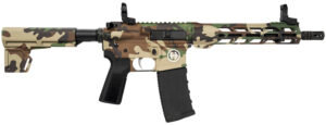 Hi-Point HP15P-300BLKM81 HP 15P 300 Blackout 30+1 10.50" Black Threaded Barrel, M81 Woodland Camo Aluminum Receiver w/Picatinny Rail, M-LOK Handguard, Blade Polymer Brace, B5 P Type 23 Grip