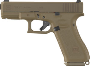 Glock UV1950701X G19X V 9mm Luger 10+1 4.02" Black GMB Barrel, Coyote nPVD Steel Serrated Slide, Coyote Brown Polymer Frame, Textured Polymer Grip, Ambidextrous