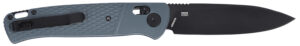 CRKT K430GKP Counterpart EDC 3.38" Folding Drop Point Plain Black Oxide 12C27 Sandvik SS Blade, Gray Textured GRN Handle