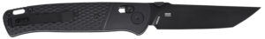 CRKT K431KKP Counterpart EDC 3.31" Folding Tanto Plain Black Oxide D2 Steel Blade, Black Textured GRN Handle