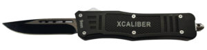 Xcaliber Knife Company  9mm  Medium 3.25" OTF Drop Point 440C SS Blade, 4.64" Steel Handle
