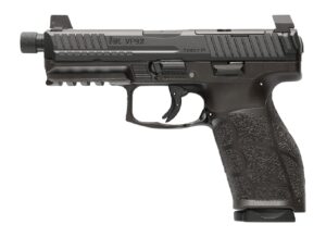 HK 81001225 VP9A1 X Tactical Full Size 9mm Luger 10+1 4.70" Black Threaded Barrel, Black Steel Serrated w/Optic Slide, Black Polymer Frame w/Picatinny Rail, Textured Grip