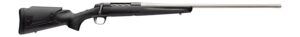 Browning 036118299 X-Bolt 2 Western Hunter Special Full Size 6.8 Western 3+1 24" Matte Stainless Threaded Barrel, Matte Stainless Steel Drilled & Tapped Receiver, Black Adj Comb Synthetic, Stock Right
