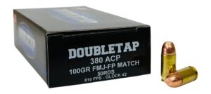 Double Tap 380 100 FMJ-FP Ammo 50 Rounds