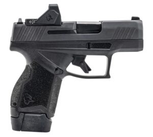 Taurus 1-GX4MP931-10RD GX4 w/Optic Micro-Compact 9mm Luger 10+1 3.06" Satin Black DLC Barrel, Black Gas Nitride Alloy Steel Serrated w/Optic Slide, Black Stainless Steel Frame, Textured Grip, Viridian