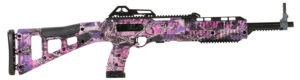 Hi-Point 4095TSPI 4095TS Carbine 40 S&W Caliber with 17.50" Barrel, 10+1 Capacity, Country Girl Metal Finish, Country Girl Camo Fixed All Weather Skeletonized Stock & Polymer Grip Right Hand