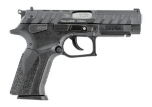 Grand Power 8588005808644 K100 Mk23 9mm Luger 15+1 4.25" Stainless Rotating Barrel, Black Optic Ready/Serrated Slide, Black Frame w/Accessory Rail, Textured Grip