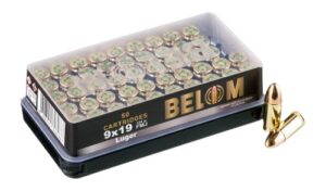 Belom 9mm 124gr FMJ Ammo 50 Rounds