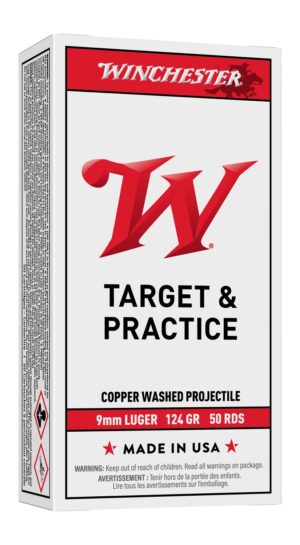 Winchester 9mm 124 US TRGT Ammo 50 Rounds