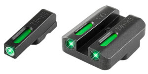 TruGlo TG13CZ1A TFX Black | Green Tritium & Fiber Optic White Outline Front Sight Green Tritium & Fiber Optic Rear Sight