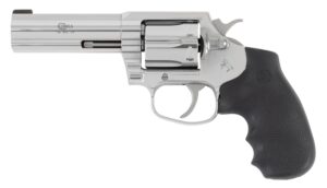 Colt Mfg COBRASB4BB Cobra  38 Special +P 6 Shot 4" Stainless Steel Barrel, Cylinder & Frame, Black Hogue Overmolded Grip, Exposed Hammer