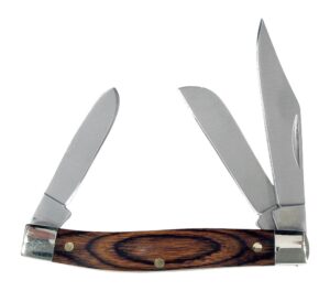 Rynoblade Knives 440A 3-5/16"Pakawood Folding CS