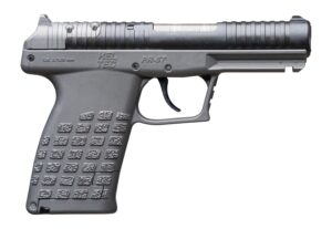 Kel-Tec PR57TNG PR-5.7 Compact Frame 5.7x28mm 20+1 4" Stainless Steel Rotary Barrel, Black Optic Ready/Serrated Slide, Tungsten Gray Frame & Textured Grip