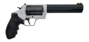 Taurus 2-JUDGE65 Judge 45 Long Colt/410 Gauge 5 Shot 6.50" Stainless Steel Barrel & Frame, Black Stainless Steel Cylinder, Black Rubber Grip, Transfer Bar Safety