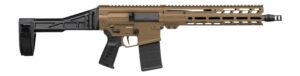 CMMG 33A380C-CT Dissent Mk3 8.6 Blackout 20+1 12.50" Black Nitride Threaded Barrel, Coyote Tan Cerakote Aluminum Receiver w/Picatinny Rail, M-LOK Handguard, Black Polymer SB Tactical Folding Brace, CM
