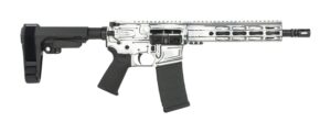 Shark Coast Tactical SCC06223AWHT-P Anime-15 White 5.56 NATO 30+1 10.50" Black Nitride Threaded Barrel, Aluminum Receiver w/Picatinny Rail, M-LOK Handguard, Polymer SB Tactical SBA3 Brace, Polymer Gri
