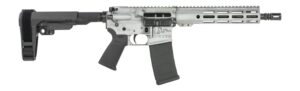 Shark Coast Tactical SCC07411LOD-P Liberty Or Death 5.56 NATO 30+1 10.50" Black Nitride Threaded Barrel, Laser Engraved Aluminum Receiver w/Picatinny Rail, M-LOK Handguard, Polymer SB Tactical SBA3 B
