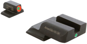 AmeriGlo SW245 i-Dot Sight Set for Smith & Wesson M&P Shield Green Tritium Orange Outline Front Sight-Green Tritium Rear Sight