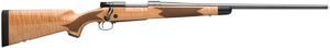 Winchester Repeating Arms 535218220 Model 70 Super Grade 308 Win Caliber with 5+1 Capacity, 22" Barrel, High Polished Blued Metal Finish & Gloss AAA Maple Stock Right Hand (Full Size)